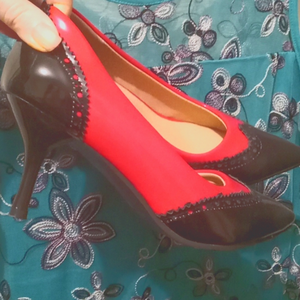 Red patent Leather heels
